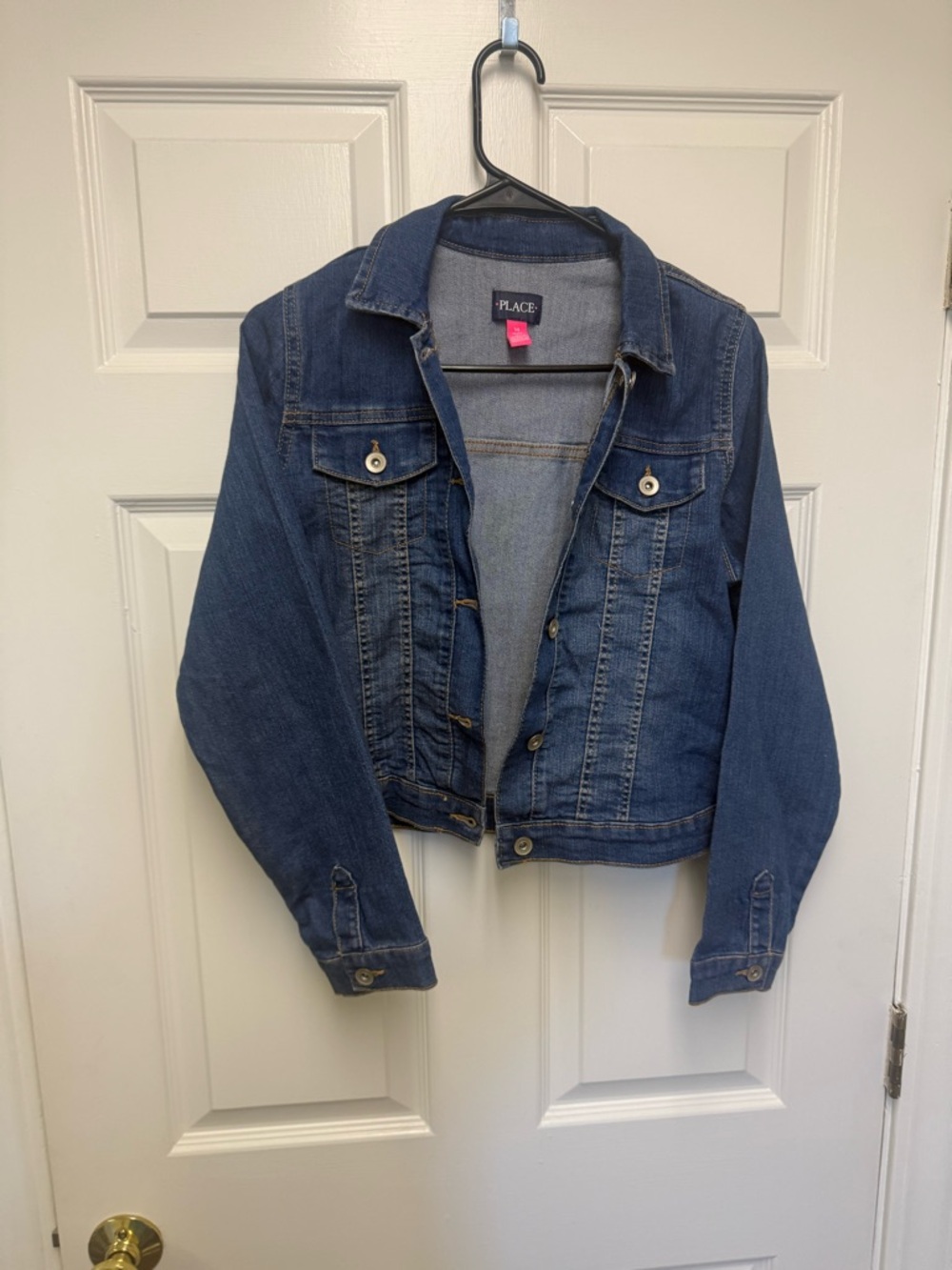 The Children's Place Blue Denim Jacket with Pink Tag